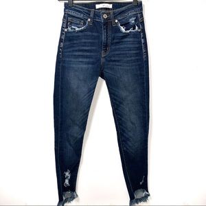 Kancan | Distressed Raw Hem Skinny Jeans